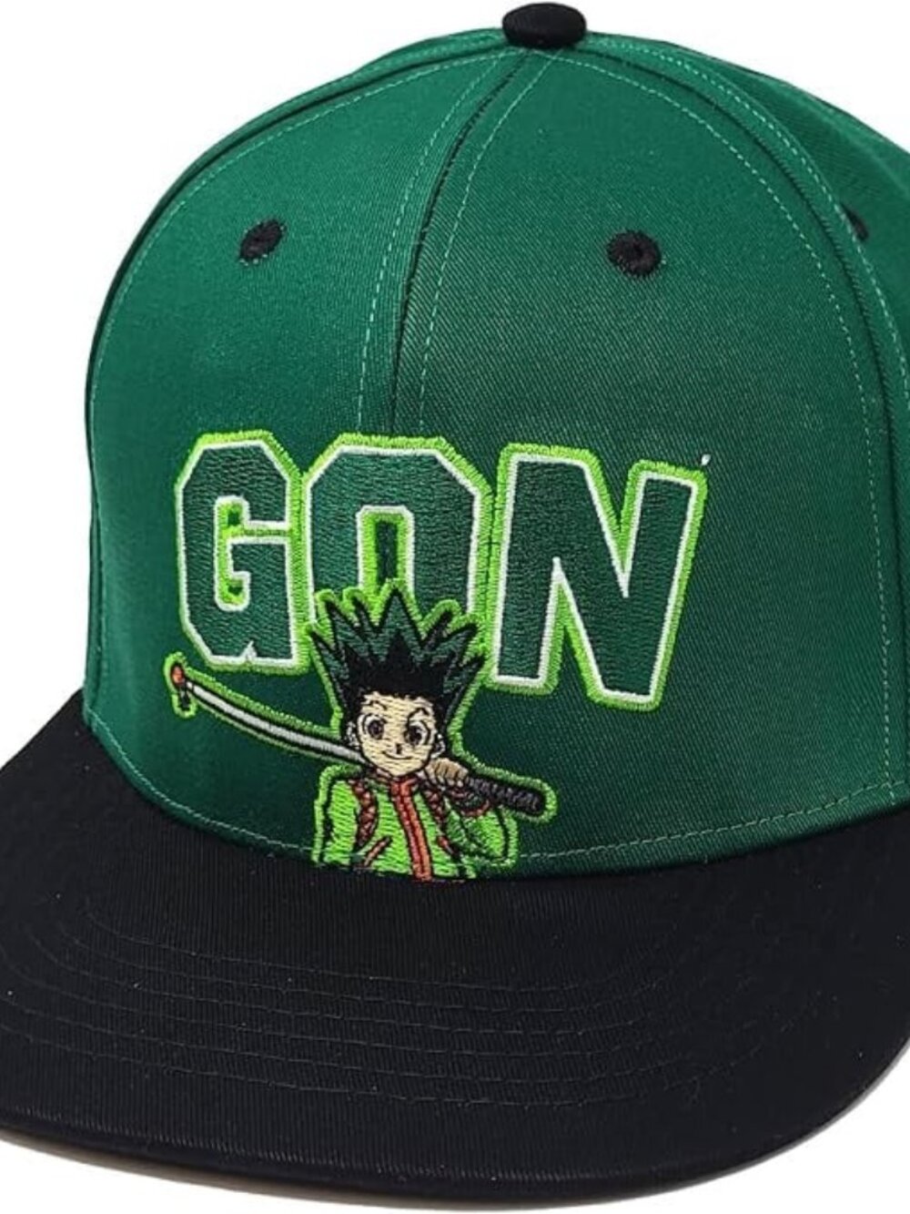 Hunter x Hunter Gon Embroidered Varsity Snapback Green Baseball Cap NWT